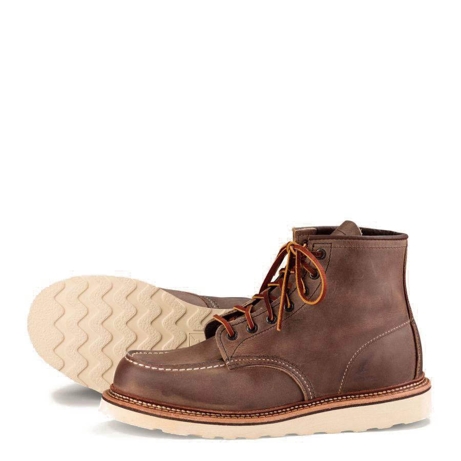 Red Wing Férfi Heritage Classic Moc 6 Inch Bakancs Barna